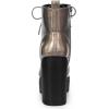 imageAllegra K Womens Platform Chunky High Heel Lace Up Combat BootsGunmetal
