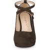 imageAllegra K Womens Platform Cross Strap Stiletto Heels Mary Jane PumpsDark Brown