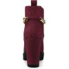 imageAllegra K Womens Platform Gold Chain Chunky High Heel Chelsea Ankle BootsBurgundy