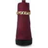 imageAllegra K Womens Platform Gold Chain Chunky High Heel Chelsea Ankle BootsBurgundy