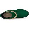 imageAllegra K Womens Platform Gold Chain Chunky High Heel Chelsea Ankle BootsGreen