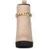 imageAllegra K Womens Platform Gold Chain Chunky High Heel Chelsea Ankle BootsNude