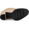 imageAllegra K Womens Platform Gold Chain Chunky High Heel Chelsea Ankle BootsNude