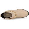 imageAllegra K Womens Platform Gold Chain Chunky High Heel Chelsea Ankle BootsNude