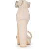 imageAllegra K Womens Platform High Heel Ankle Strap Chunky Heels SandalsBeige