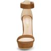 imageAllegra K Womens Platform High Heel Ankle Strap Chunky Heels SandalsBrown