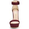 imageAllegra K Womens Platform High Heel Ankle Strap Chunky Heels SandalsBurgundy