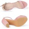 imageAllegra K Womens Platform High Heel Ankle Strap Chunky Heels SandalsDust Pink
