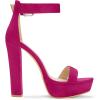 imageAllegra K Womens Platform High Heel Ankle Strap Chunky Heels SandalsHot Pink