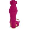 imageAllegra K Womens Platform High Heel Ankle Strap Chunky Heels SandalsHot Pink
