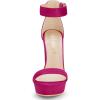 imageAllegra K Womens Platform High Heel Ankle Strap Chunky Heels SandalsHot Pink