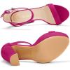 imageAllegra K Womens Platform High Heel Ankle Strap Chunky Heels SandalsHot Pink