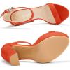 imageAllegra K Womens Platform High Heel Ankle Strap Chunky Heels SandalsOrange