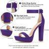 imageAllegra K Womens Platform High Heel Ankle Strap Chunky Heels SandalsPurple
