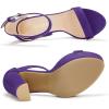 imageAllegra K Womens Platform High Heel Ankle Strap Chunky Heels SandalsPurple