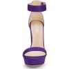 imageAllegra K Womens Platform High Heel Ankle Strap Chunky Heels SandalsPurple