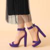 imageAllegra K Womens Platform High Heel Ankle Strap Chunky Heels SandalsPurple