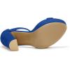 imageAllegra K Womens Platform High Heel Ankle Strap Chunky Heels SandalsRoyal Blue