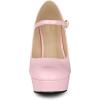 imageAllegra K Womens Platform Mary Jane Pumps Ankle Strap Stiletto High Heels Dress ShoesPink