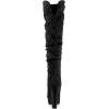 imageAllegra K Womens Platform Round Toe Zipper Slouch Heel Over the Knee Thigh High BootsBlack