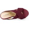 imageAllegra K Womens Platform Slide Wedge SandalsBurgundy
