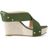 imageAllegra K Womens Platform Slide Wedge SandalsDark Green