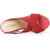 imageAllegra K Womens Platform Slide Wedge SandalsRed