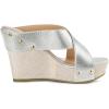 imageAllegra K Womens Platform Slide Wedge SandalsSilver
