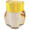 imageAllegra K Womens Platform Slide Wedge SandalsYellow