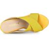 imageAllegra K Womens Platform Slide Wedge SandalsYellow