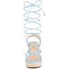 imageAllegra K Womens Platform Square Toe Lace Up Espadrilles Heels Wedge SandalsSky Blue
