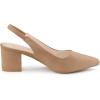 imageAllegra K Womens Pointed Toe Block Heel Pumps Nude Slingback Heels  75 M US