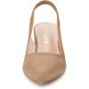 imageAllegra K Womens Pointed Toe Block Heel Pumps Nude Slingback Heels  75 M US