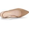 imageAllegra K Womens Pointed Toe Block Heel Pumps Nude Slingback Heels  75 M US