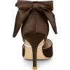 imageAllegra K Womens Pointed Toe Bow Satin Stiletto Heels PumpsBrown