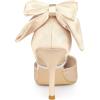 imageAllegra K Womens Pointed Toe Bow Satin Stiletto Heels PumpsChampagne