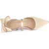 imageAllegra K Womens Pointed Toe Bow Satin Stiletto Heels PumpsChampagne