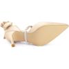 imageAllegra K Womens Pointed Toe Bow Satin Stiletto Heels PumpsChampagne