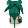 imageAllegra K Womens Pointed Toe Bow Satin Stiletto Heels PumpsDark Green