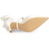 imageAllegra K Womens Pointed Toe Bow Satin Stiletto Heels PumpsWhite
