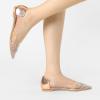 imageAllegra K Womens Pointed Toe Clear Rhinestone Ballet FlatsChampagne Gold