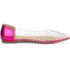 imageAllegra K Womens Pointed Toe Clear Rhinestone Ballet FlatsHot Pink