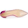imageAllegra K Womens Pointed Toe Clear Rhinestone Ballet FlatsHot Pink