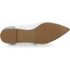 imageAllegra K Womens Pointed Toe Clear Rhinestone Ballet FlatsLake Blue