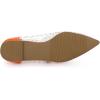 imageAllegra K Womens Pointed Toe Clear Rhinestone Ballet FlatsOrange
