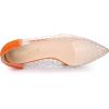 imageAllegra K Womens Pointed Toe Clear Rhinestone Ballet FlatsOrange