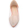 imageAllegra K Womens Pointed Toe Clear Rhinestone Ballet FlatsOrange