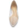 imageAllegra K Womens Pointed Toe Clear Rhinestone Ballet FlatsSilver