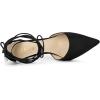 imageAllegra K Womens Pointed Toe Dress Pumps Lace Up Stiletto Heels SandalsBlack