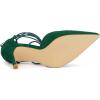 imageAllegra K Womens Pointed Toe Dress Pumps Lace Up Stiletto Heels SandalsGreen
